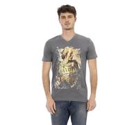 Trussardi - Tee-shirt gris à col en V - Homme - Tops - Gris - Taille: 3XL