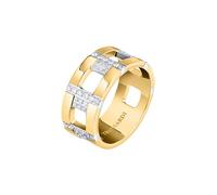 Trussardi TJAXC38012 Bague Femme Acier Logo T, acier, Cristal