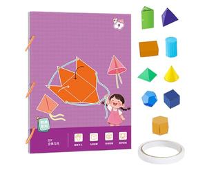 Trusser String 3D Geometry Learning Book | Livres modèle chaîne Traction | Livre éducatif l'apprentissage géométrie avec chaînes Pulls | Conception Corde tressée sûre 3D Geometrys Books pour débutant
