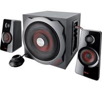 Trust 19023 GXT 38 Set de haut-parleurs, 2 haut-parleurs actifs, 60 Watt RMS, subwoofer, sortie casque, télécommande filaire