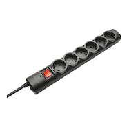 Trust 21059 protection surtension Noir 6 sortie(s) CA 1,8 m