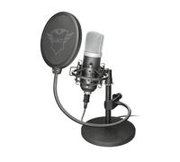 Trust Gaming GXT 252 Emita Microphone, Gamer Micro en Valisette, avec Directivité Cardioïde, USB Microphone pour PC, Ordinateur, PS4, PS5, Podcasts, Vlogs, Streaming, Youtube, Twitch - Noir