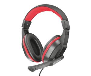 Trust 21953 écouteur/casque Avec fil Arceau Jouer Noir, Rouge