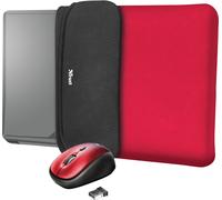 Trust 23455 - Housse de protection - 39,6 cm (15,6 pouces) - 285 g - noir - rouge Trust