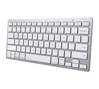 Trust 24654 clavier Bureau Bluetooth QWERTY Espagnole Argent, Blanc