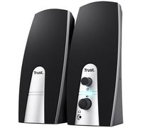 Trust 24660 set d'enceintes 5 W PC/ordinateur portable Noir, Métallique 2.0 canaux