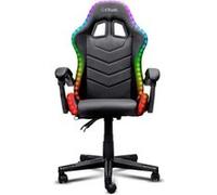 Trust Chaise gaming GXTrust 704 Roniq – Éclairage RVB 178 couleurs, accoudoirs rembourrés – Noir