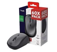 Trust 60 Pack - 60x Souris sans Fil Silencieuse avec Conception Durable, pour Gauchers et Droitiers, Récepteur USB Stockable, Mouse Compacte pour PC, Ordinateur Portable, Mac - Noir