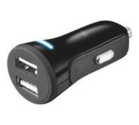 Trust - Adaptateur d'alimentation pour voiture - 20 Watt - 4 A - 2 connecteurs de sortie (USB) - noir Noir G