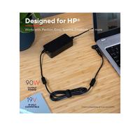 Trust Adaptateur Secteur 90W pour Ordinateur Portable HP - 19V 4.74A - Protection Surtension/Court-Circuit - Câble 3m - Noir - Ref: 23393