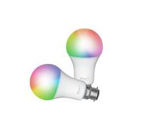 Trust WiFi B22 Ampoule Connectée, Compatible avec Alexa et Google Home, Ampoule LED Couleur, Sans Hub, 2.4GHz Lampe LED, Ampoule WiFi Blanc et Couleur - Lot de 2