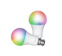 Trust Ampoules Led Connectées B22 Wifi, Alexa/Google, Lumière Blanc & Couleur, Sans Hub - X2