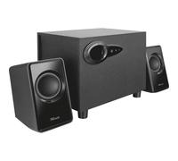 Trust Avora Enceinte PC 2.1, Caisson de Basses en Bois, 18W (9W RMS), USB, Jack 3,5 mm, Système d'enceintes Compactes,