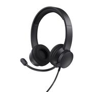 Trust Ayda Micro-casque supra-auriculaire filaire Stereo noir Noise Cancelling micro-casque, volume réglable, mise en sourdine du