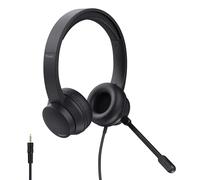 Trust Ayda Casque avec Micro Léger on Ear 3.5mm, Arceau Réglable, Câble 1,8 m, Microphone Flexible, Casque Audio PC Filaire pour Ordinateur, Portable, Bureau, Teletravail, Chat, Teams, Zoom - Noir