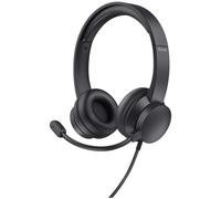 Trust Ayda Casque USB, 65% Plastique Recyclé, Microphone à Réducteur de Bruits, Casque Audio PC Filaire