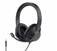 Trust Ayda Max Casque Filaire Léger Over Ear 3.5mm avec Micro, Câble 1,8m, 85% Plastiques Recyclés, Microphone Flexible, Casque Audio PC pour Ordinateur Portable Bureau Chat Teams Zoom, Noir