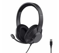 Trust Ayda Max Casque USB avec Micro ENC Antibruit Over Ear, Microphone Réduction du Bruit, 85% Plastique Recycle, Câble 1,8 m, Casque Audio PC Filaire USB-C Ordinateur Portable Teams Zoom, Noir