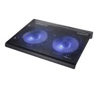 Trust – Support ventilé Azul – 2 ventilateurs USB – Éclairage bleu – Pour ordinateurs 17,3''