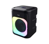 Trust Azura Enceinte Bluetooth Puissante 100W de Soirée, Enceinte Connectée sans Fil LED RGB, Haut Parleur Bluetooth IPX4 Batterie Rechargeable 11 Heures, 2 Entrées Microphone pour Karaoke