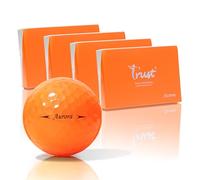 Trust Balles de Golf Aurora - Haute visibilité, Longue Distance, vol Stable, trajectoire Droite, arrêt Puissant, uréthane Cristal, qualité Tour, Noyau 3 Couches Dynamique, 48 balles, Aurora Orange