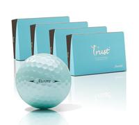 Trust Balles de Golf Aurora - Haute visibilité, Longue Distance, vol Stable, trajectoire Droite, arrêt Puissant, uréthane Cristal, qualité Tour, Noyau 3 Couches Dynamique, 48 balles, Aurora Bleu