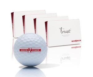 Trust Balles de Golf Bison V/X Power - pour Professionnels et Handicap Faible - Distance Maximale - Trajectoire Droite - Contrôle Ultime - Revêtement Uréthane - 12 ou 48 Balles