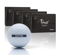 Trust Balles de Golf Panther | pour Passer sous Les 100 | Revêtement Uréthane pour Un Toucher Ultra-Doux | Noyau Big Max pour Une Distance Maximale et Un Vol Précis (48 Balles, Blanc)