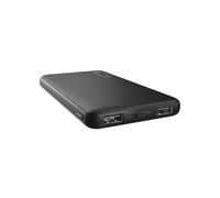 Trust Batterie Externe 10000mAh Li-Ion Noire, USB-C 15W, 2x USB-A 12W, Recharge Rapide, Protection Multiple, Ultra-Plate 138x73x14mm