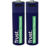 Trust - Batterie - USB-C 2 x type AA - (rechargeables) - 1700 mAh - bleu Bleu G