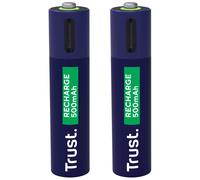 Trust - Batterie - Usb-C + Batterie 2 X Aaa - (Rechargeables) - 500 Mah - Bleu