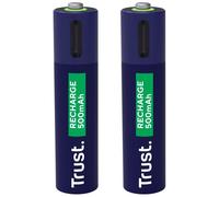 Trust Piles rechargeables 25585 USB-C Type AAA 500mAh (LR03) Pack de 2