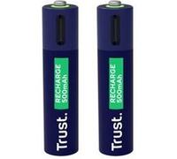 Trust - Batterie - USB-C + batterie 2 x AAA - (rechargeables) - 500 mAh - bleu Bleu G