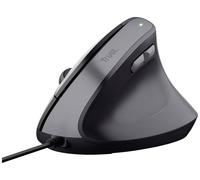 Trust Bayo II Souris Ergonomique Verticale, Silencieuse, confortable, filaire USB, 60 % de plastique recyclé- Noire