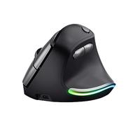 Trust Bayo Souris Ergonomique sans Fil avec Conception Durable, Prévention Syndrome de la Souris et Epicondylite, 800-2400 DPI, 6 Boutons, Souris Verticale Rechargeable pour PC, Portable, Mac