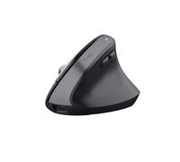 Trust Souris ergonomique Bayo+ sans fil Bluetooth & RF 2.4GHz verticale rechargeable 53% recyclé Noir