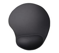 Trust Bigfoot Tapis de Souris Ergonomique avec Repose Poignet en Gel, 236 x 205 mm, avec Remplissage, Base Antidérapante, Gel Pad pour Ordinateur, PC, Portable, Bureau - Noir