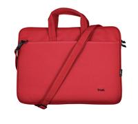 Trust Bologna Sac Mince pour Ordinateur Portable Jusqu'à 16 Pouces, Sacoche Recyclé avec Bandoulière pour Voyage, Affaires, Travail, Collège - Rouge