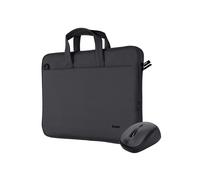 Trust Bologna Malette 16" (40.6cm) Noir PET Recyclé - Compatible Windows/macOS/ChromeOS - Dimensions 410x290x20mm, Poids 430g - Réf. 24988