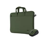 Trust Bologna Malette 16" Vert - PET Recyclé, 410x290x20mm, 430g, Souris Incluse, Compatible Windows/macOS/ChromeOS - Réf: 24989