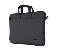 Trust Sacoche pour ordinateur Bologna 16 pouces – mince, polyester recyclé, bandoulière – Noir