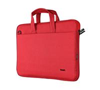 Trust Bologna Sac Mince pour Ordinateur Portable Jusqu'à 16 Pouces, Sacoche Recyclé avec Bandoulière pour Voyage, Affaires, Travail, Collège - Rouge