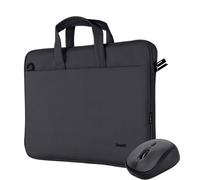 Trust Sacoche pour ordinateur portable Bologna 16" avec souris sans fil, noire