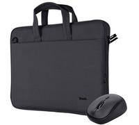 Trust Sacoche pour ordinateur portable Bologna 16" avec souris sans fil, noire