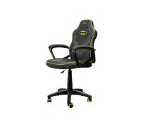 GXTrust 703BM Revvo Chaise Gaming avec Licence Batman pour Enfants 4-12 Ans, Chaise Réglable en Hauteur, Rembourrage en Tissu, Accoudoirs Rembourrés, Fauteuil Gamer pour Jeux Vidéo, Noir