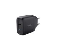 Trust Chargeur Secteur USB-C 45W Noir - Universel, USB Power Delivery 3.0, Câble USB-C 2m, 100-240V, Protections Surtension/Surchauffe/Surintensité