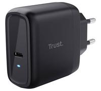 Trust Chargeur Secteur USB-C 65W Universel Noir - USB Power Delivery 3.0, 5-20V, 3A, Câble USB-C 2m, Protections Surtension/Surchauffe