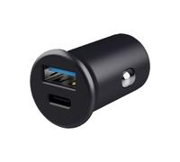 TRUST - Chargeur voiture - 12V Chargeur rapide double compact 38W USB-A + USB-C noir - 25197
