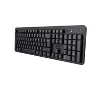 Trust ODY II Clavier sans Fil Silencieux AZERTY Français, Touches Plates Flottantes, Résistant aux Éclaboussures, Récepteur USB RF 2.4GHz, Clavier pour PC, Ordinateur Portable, Mac - Noir