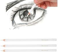 Trust-Crayon Blanc Dessin, 3 Pièces Crayons Pastel Professionnel Pour Artiste, Stylo Surligné Pour Mettre En Évidence, Croquis, Mélange, Ombrage Et Dessiner Sur Les Vitres